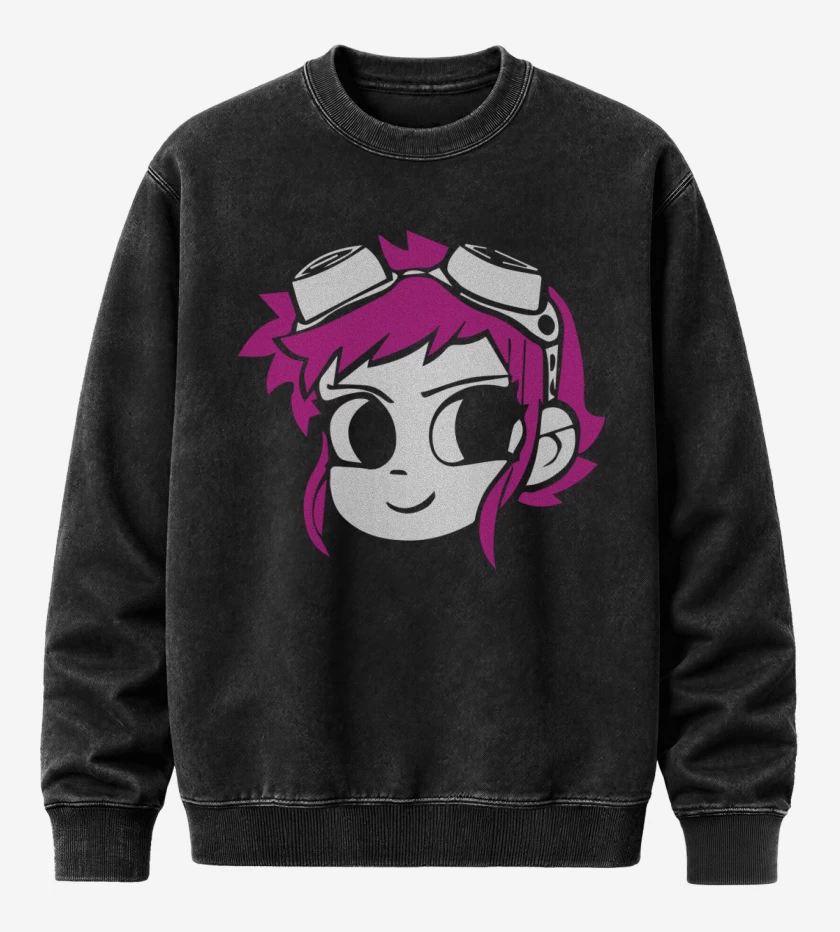 Poleron Polo Acid Wash Negro de Ramona Flores