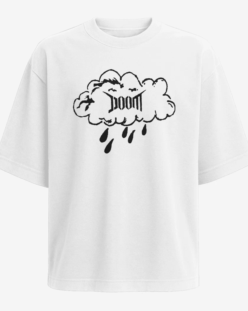 Polera Oversize Blanco de Doom Nube N