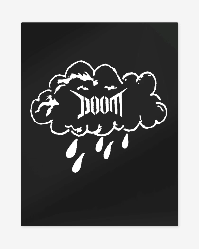 Print metalico Negro de Doom Nube