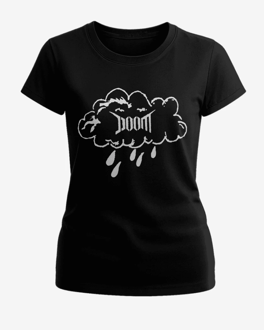 Polera de Mujer Negro de Doom Nube
