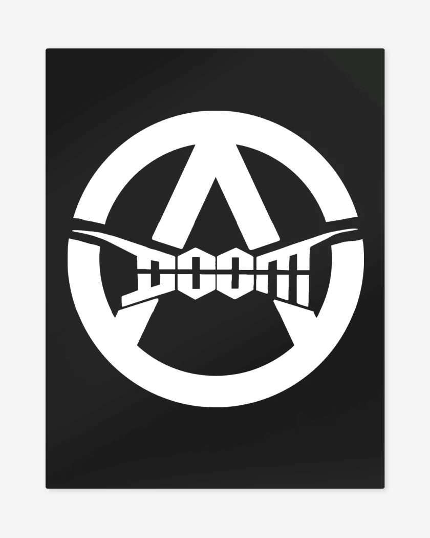 Print metalico Negro de Doom A