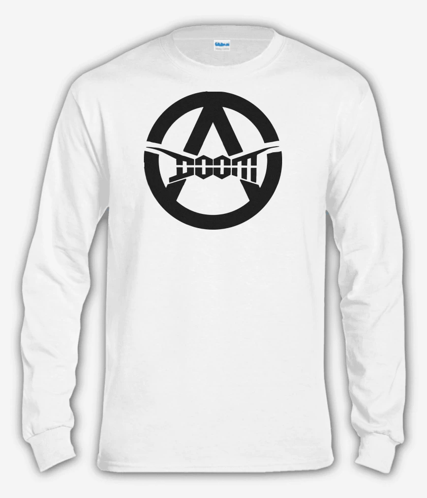 Polera manga larga Blanco de Doom A N