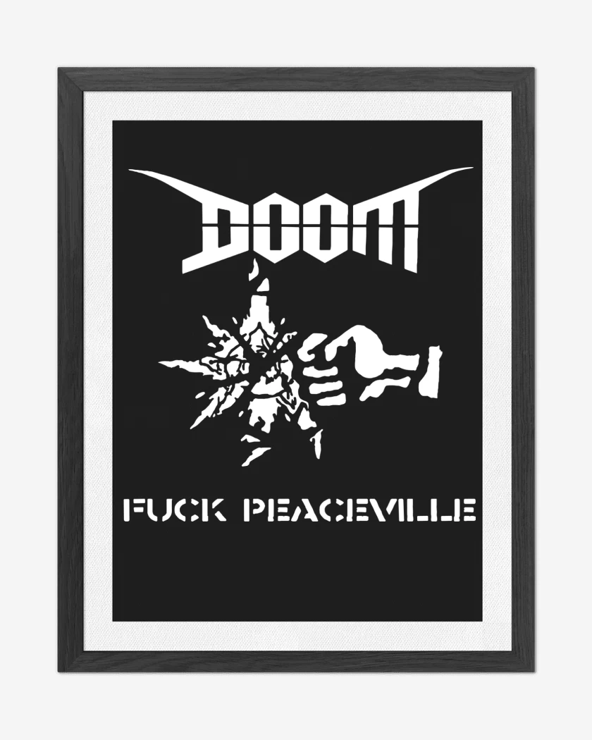 Cuadro decorativo Negro de Doom Fuck Peaceville