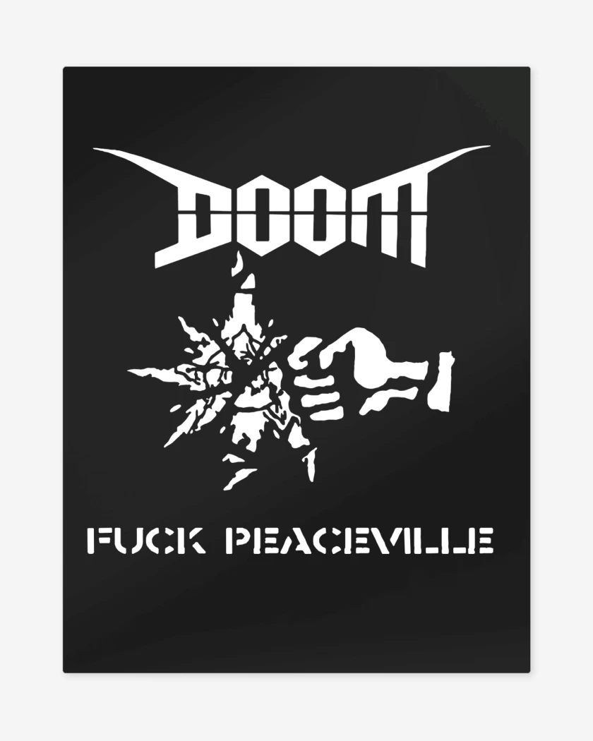 Print metalico Doom Fuck Peaceville