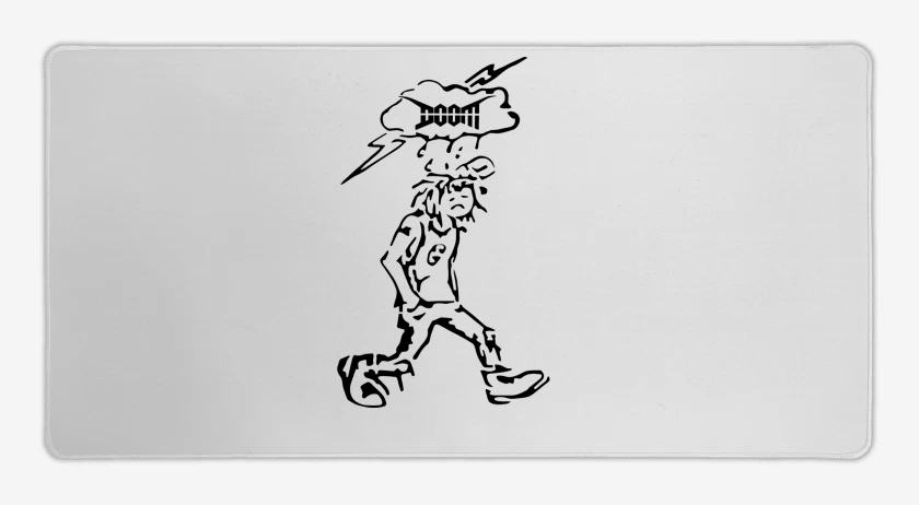 Mouse pad Gamer Blanco de Doom Crust N