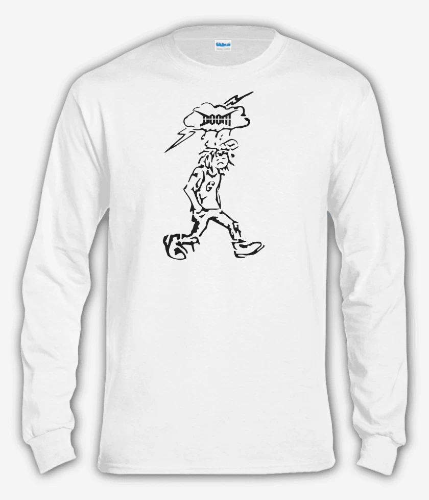 Polera manga larga Blanco de Doom Crust N
