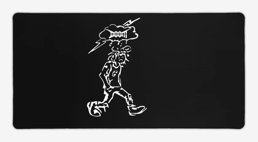 Mouse pad Gamer Negro de Doom Crust