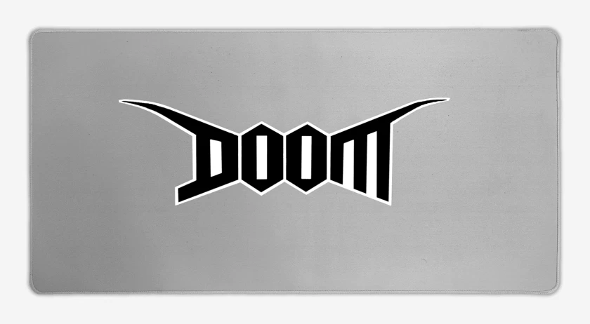 Mouse pad Gamer Gris Melange de Doom Logo
