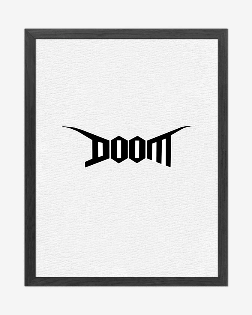 Cuadro decorativo Blanco de Doom Logo