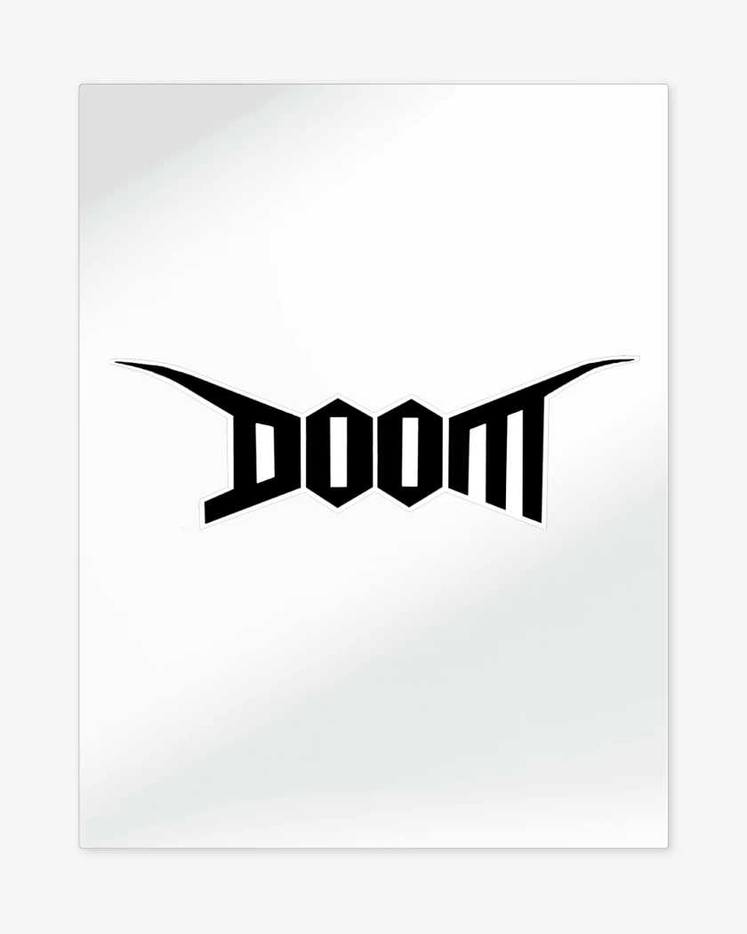 Print metalico Doom Logo