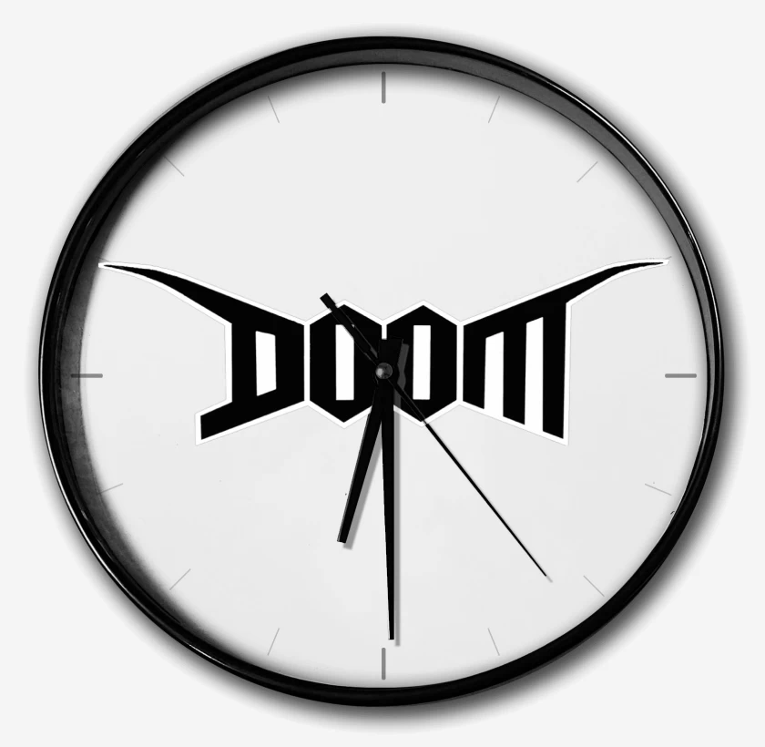 Reloj Blanco de Doom Logo