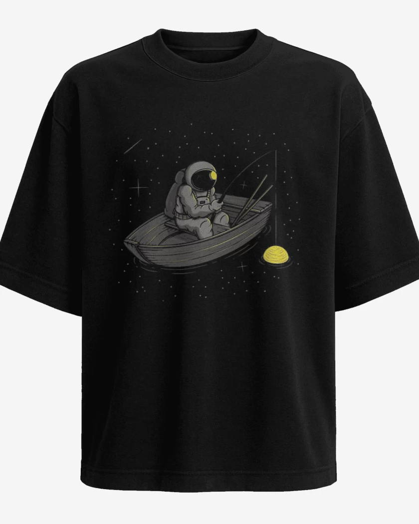 Polera Oversize Astronauta pescando