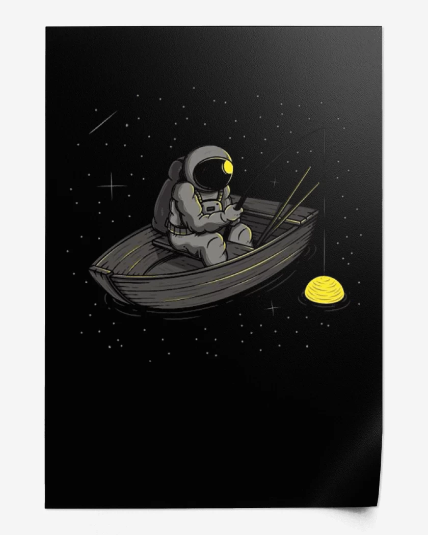 Print Astronauta pescando