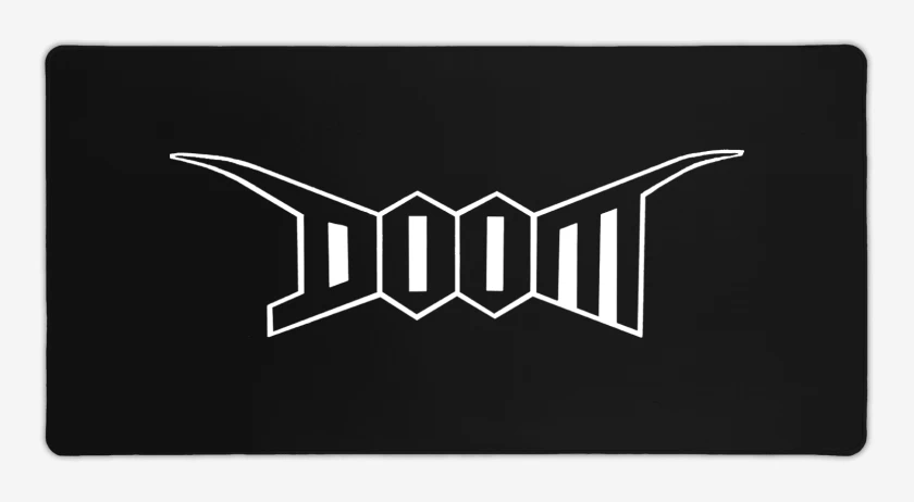 Mouse pad Gamer Negro de Doom Logo B