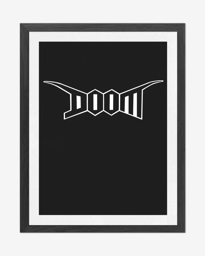 Cuadro decorativo Negro de Doom Logo B