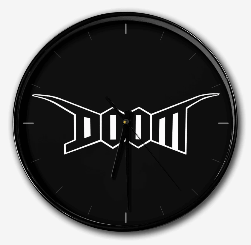 Reloj Negro de Doom Logo B