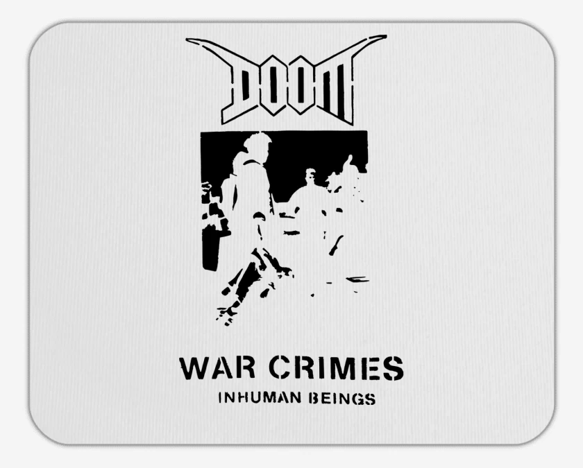 Mousepad Blanco de Doom War Crimes N