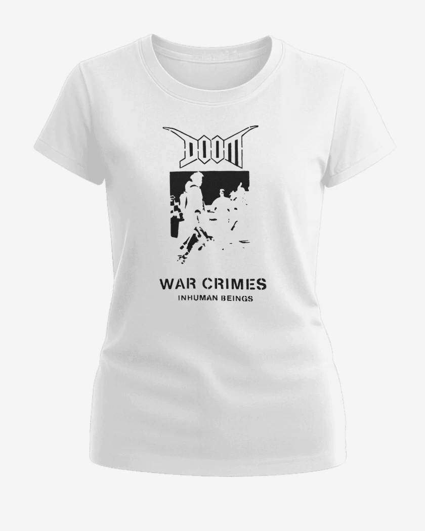 Polera de Mujer Blanco de Doom War Crimes N