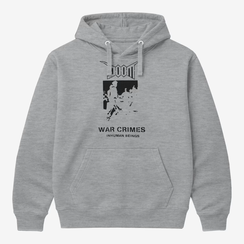 Polerón Canguro Gris Melange de Doom War Crimes N