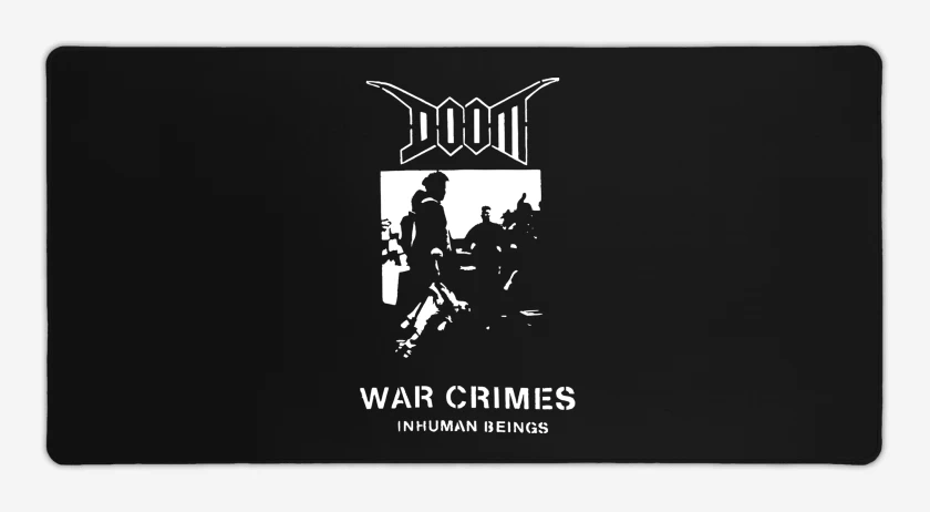 Mouse pad Gamer Negro de Doom War Crimes