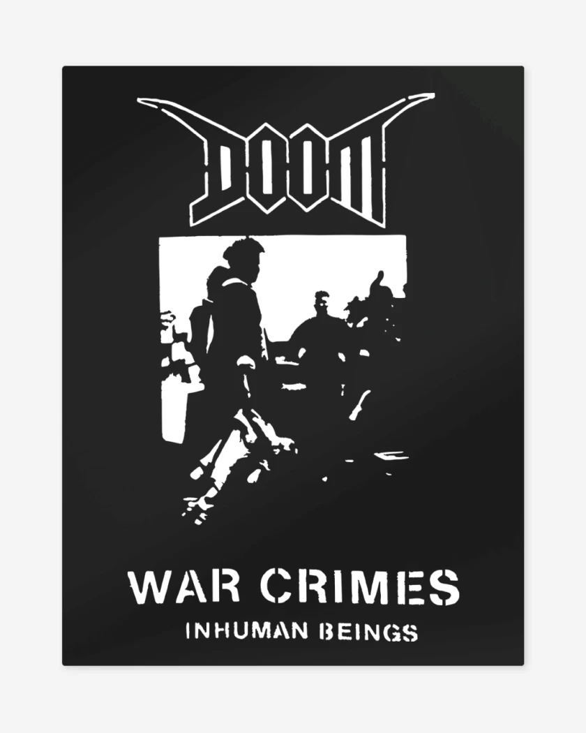 Print metalico Negro de Doom War Crimes