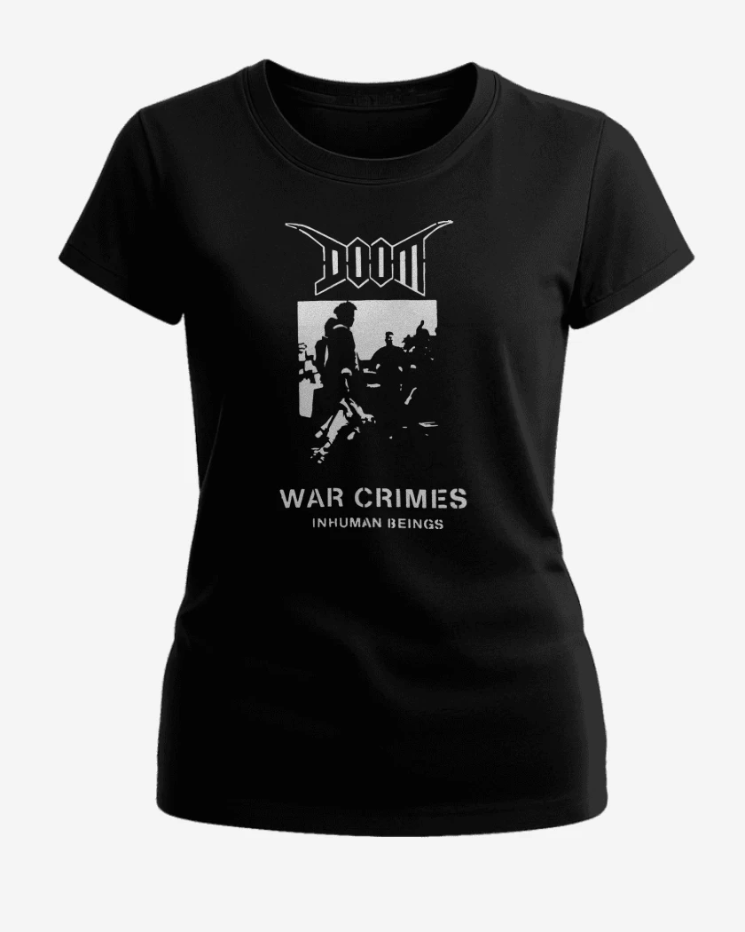 Polera de Mujer Negro de Doom War Crimes