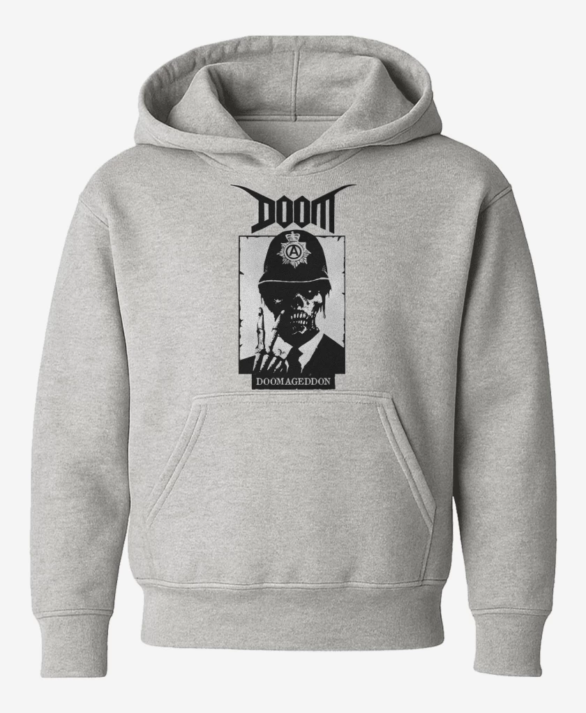 Poleron de niño Gris Melange de Doom Doomageddon N