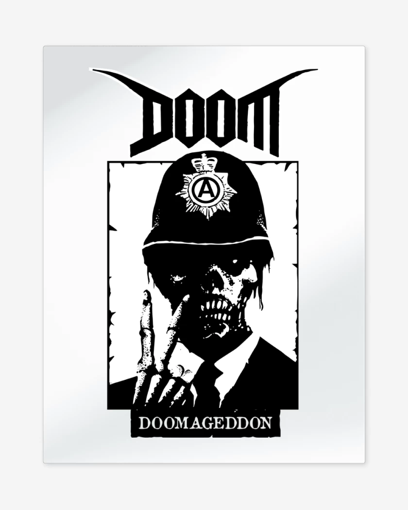 Print metalico Blanco de Doom Doomageddon N