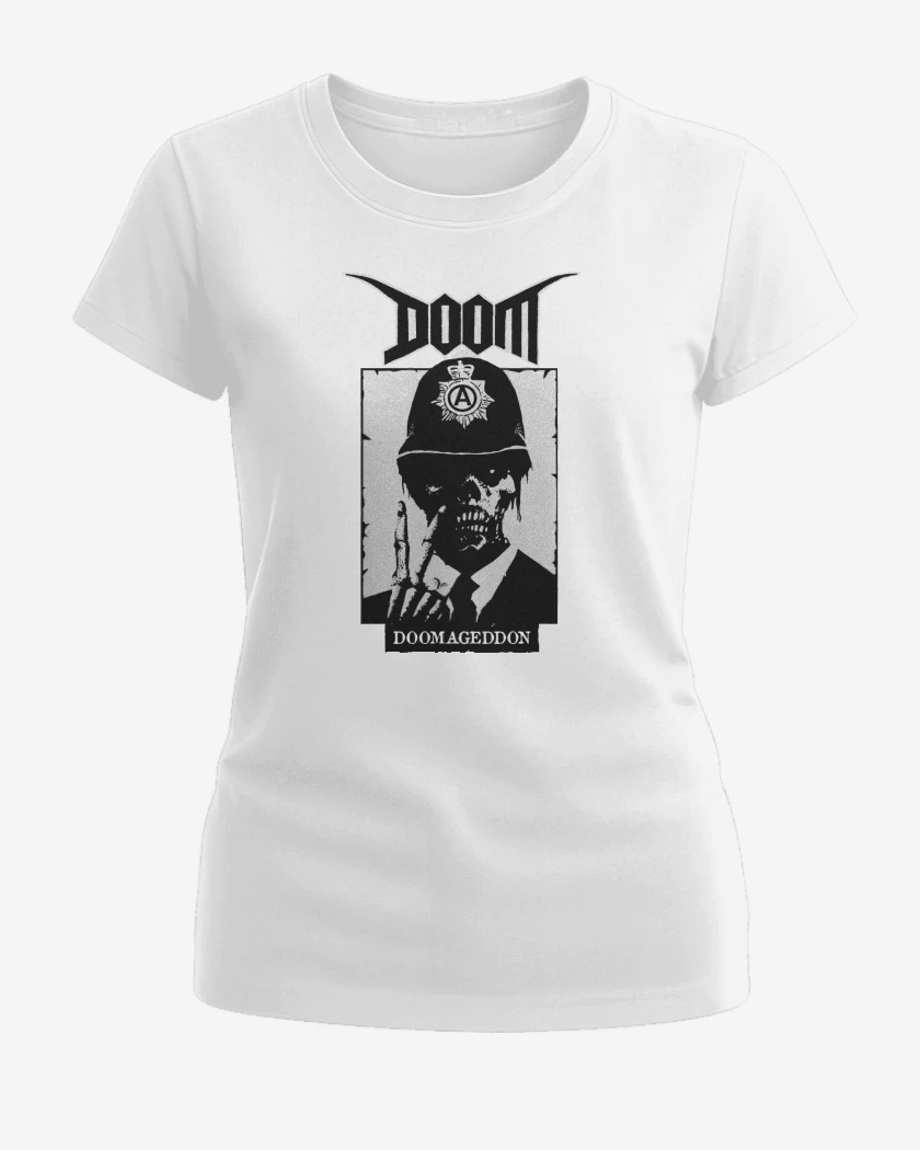 Polera de Mujer Blanco de Doom Doomageddon N