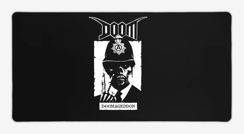 Mouse pad Gamer Negro de Doom Doomageddon