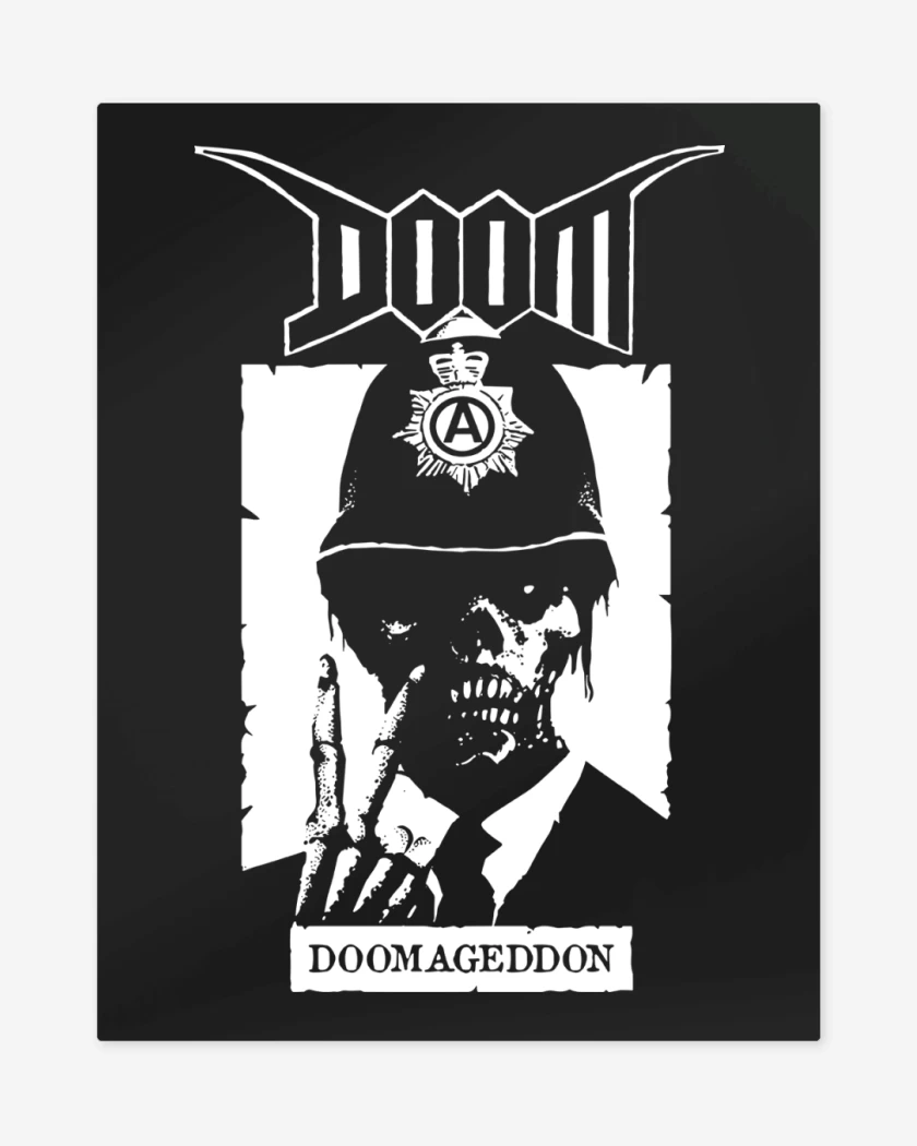 Print metalico Negro de Doom Doomageddon
