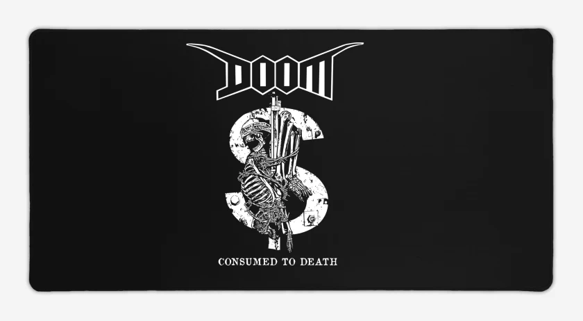 Mouse pad Gamer Negro de Doom Consumed to Death