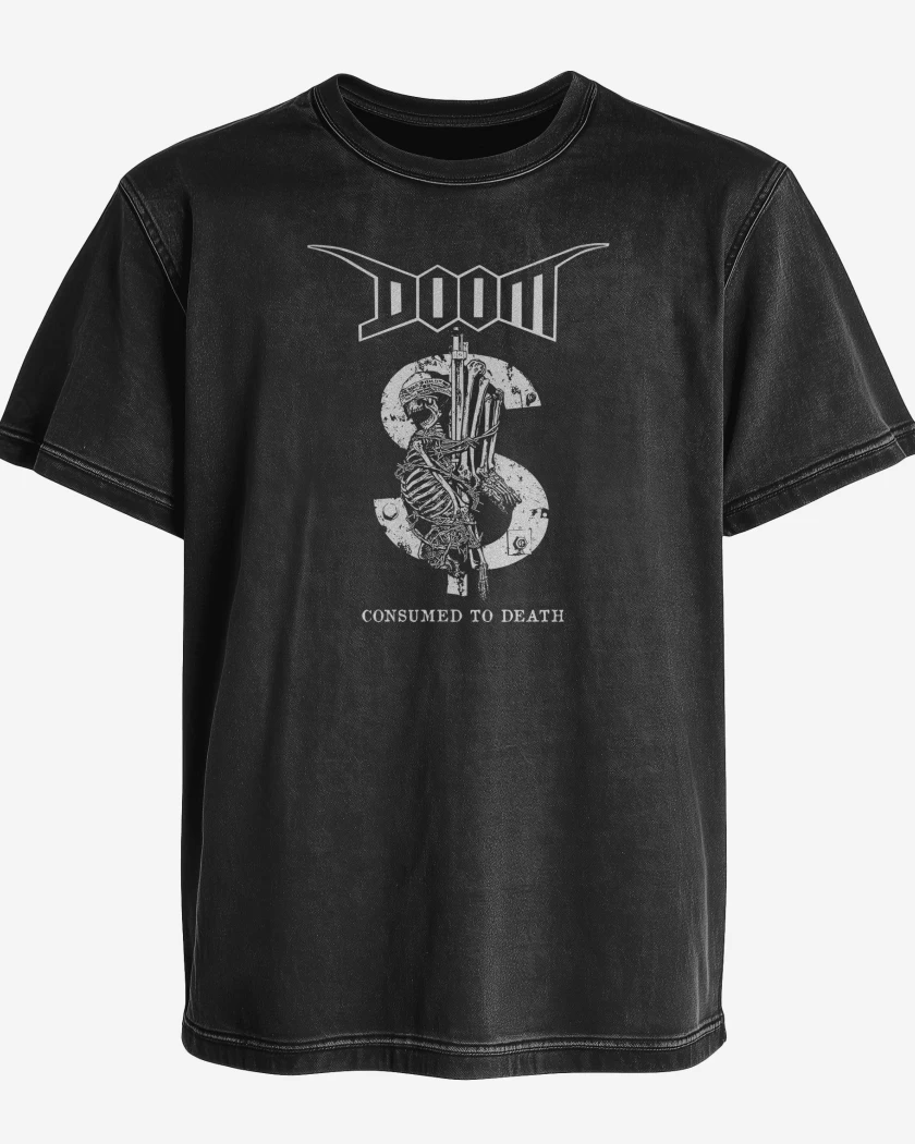 Polera desgastada Negro de Doom Consumed to Death