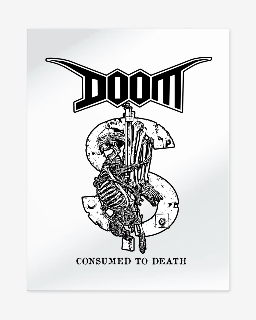 Print metalico Blanco de Doom Consumed to Death B