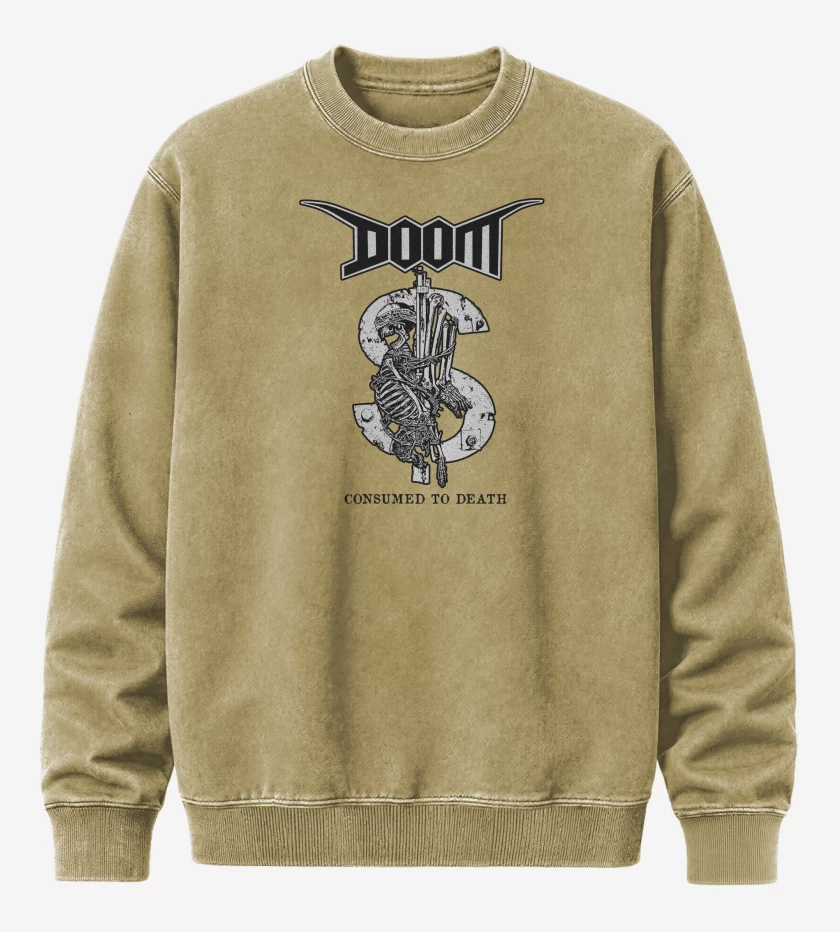 Poleron Polo Acid Wash Beige de Doom Consumed to Death B