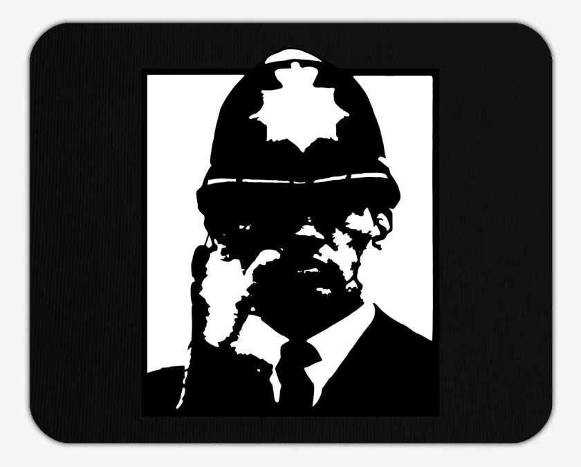 Mousepad Negro de Police Bastard Doom