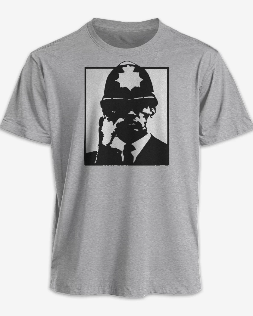 Polera premium Gris Melange de Police Bastard Doom