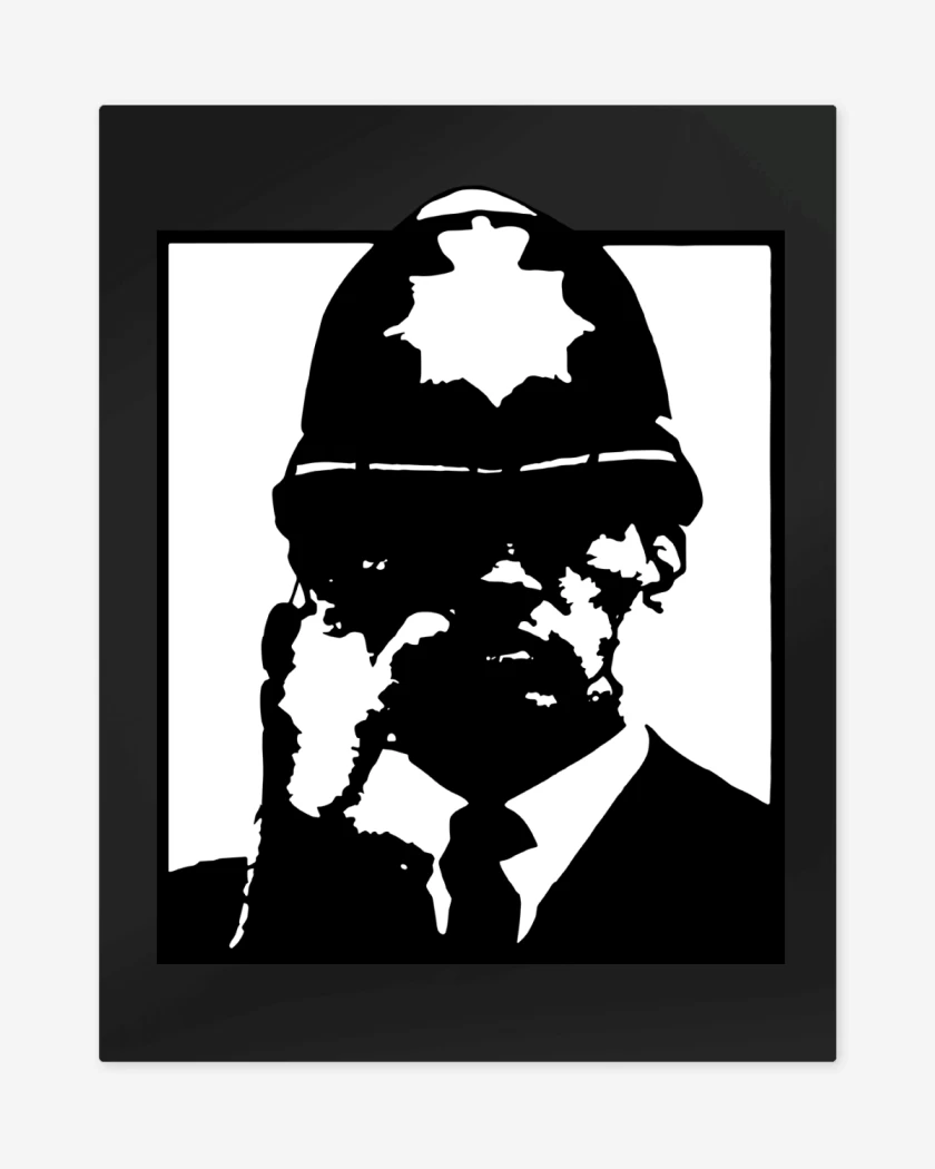 Print metalico Negro de Police Bastard Doom