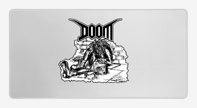 Mouse pad Gamer Blanco de Doom Crsut II