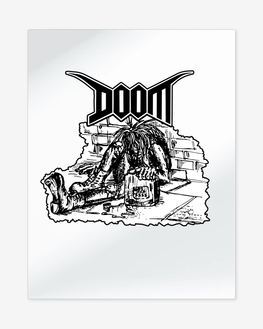 Print metalico Blanco de Doom Crsut II