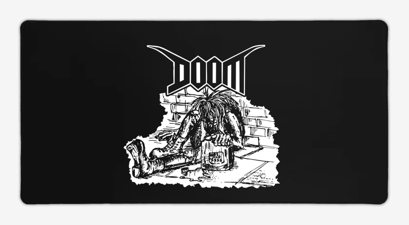 Mouse pad Gamer Negro de Doom Crust II