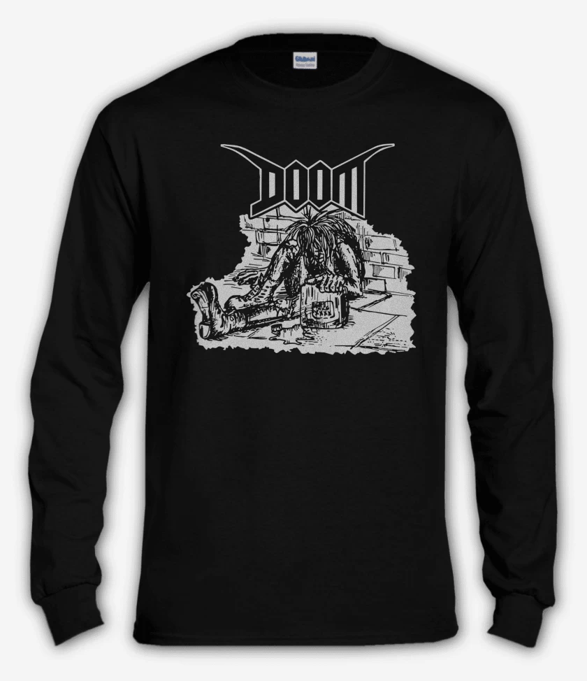 Polera manga larga Negro de Doom Crust II