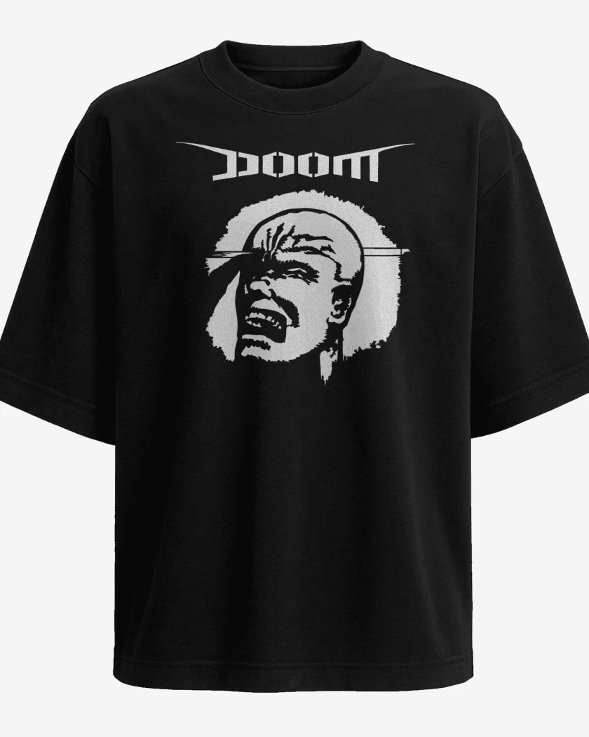 Polera Oversize Negro de Doom The Greatest Inv