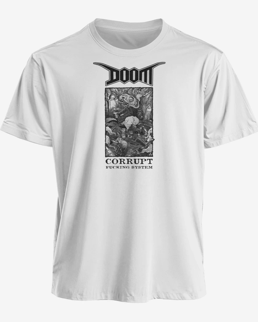Polera Corrupt Fucking System Doom