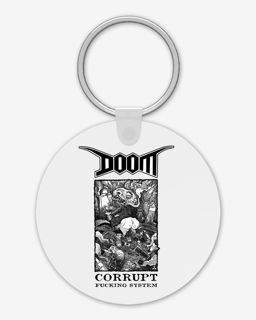 Llavero Corrupt Fucking System Doom