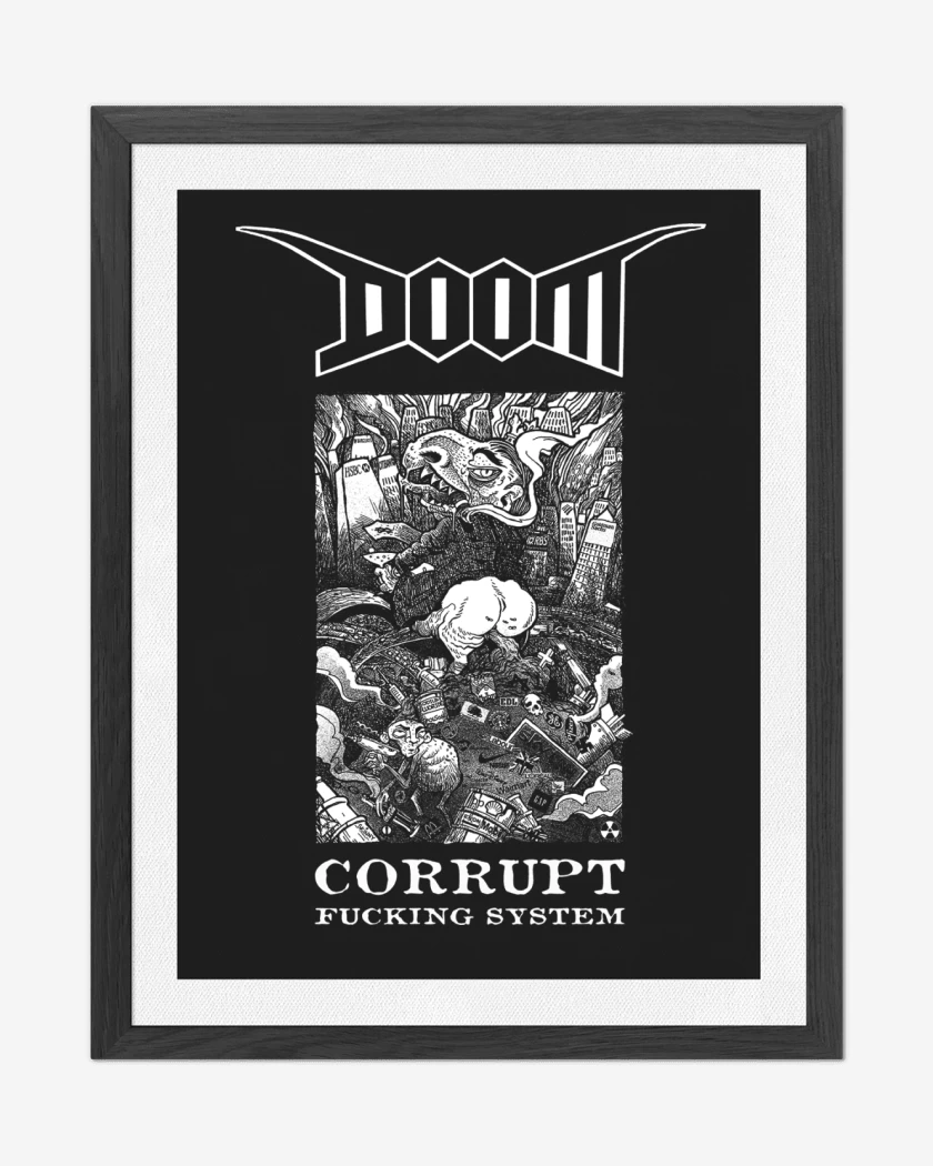 Cuadro decorativo Negro de Doom Corrupt