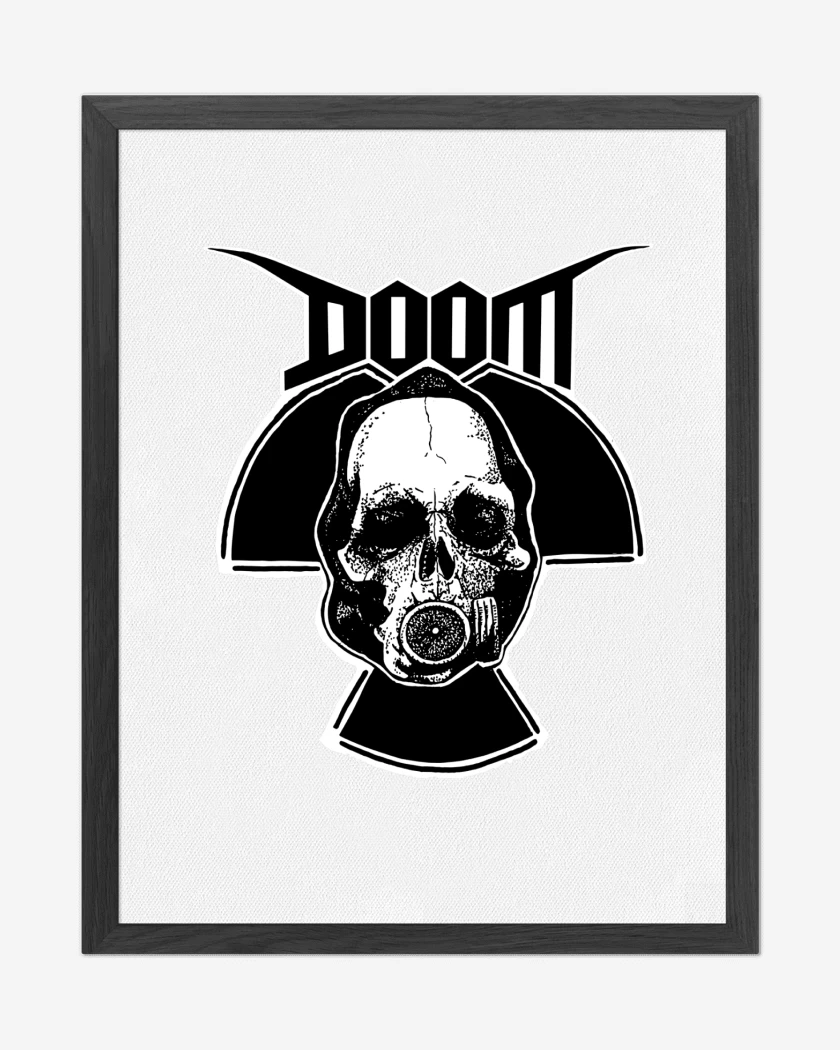 Cuadro decorativo Blanco de Doom Calavera