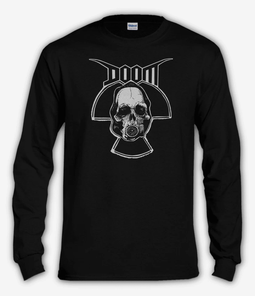 Polera manga larga Negro de Doom Calavera N