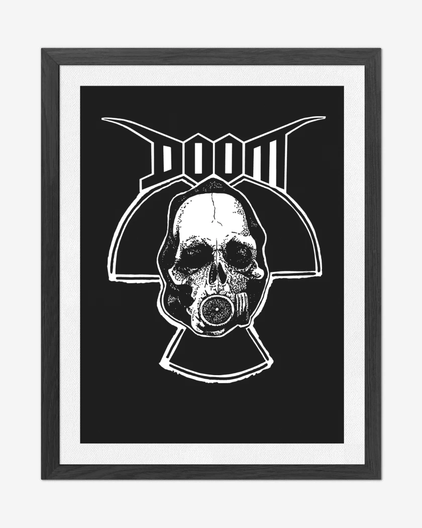 Cuadro decorativo Negro de Doom Calavera N