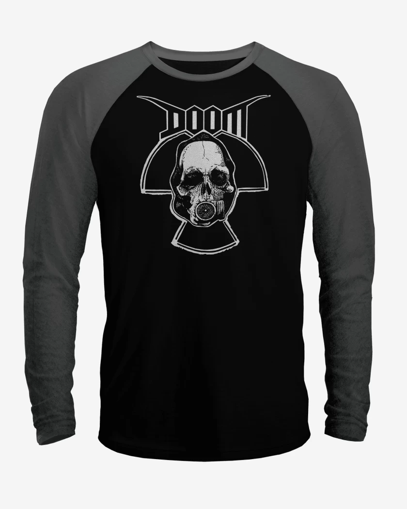 Polera Raglan Doom Calavera N